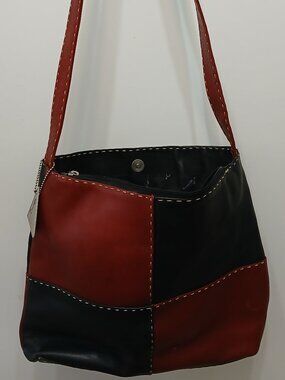 Lavive Two Tone Leather Satchel